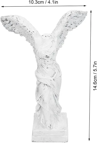 Miniatura 9 de LIZEALUCKY Estatua clásica de la victoria griega alada, figura de resina romana de la diosa de la fuerza y la victoria para decoración del hogar