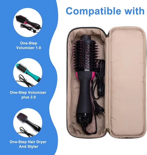 Miniatura 3 de Fasrom Estuche de Viaje de Doble Capa Compatible con REVLON Cepillo Secador de Pelo de un Solo Paso y Volumizador Original 1.0, Plus 2.0 y Estiliza