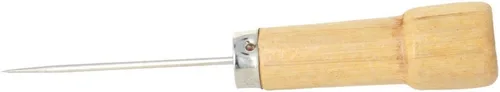 Miniatura 9 de Utoolmart Punzón para rascar, herramienta de punzón de cuero, mango de madera, doble forma de calabaza, herramientas de artesanía en cuero