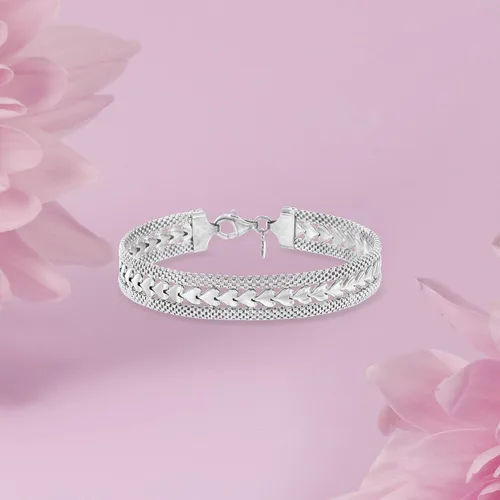 Miniatura 7 de Ross-Simons - Pulsera con diseño de corazón de plata italiana