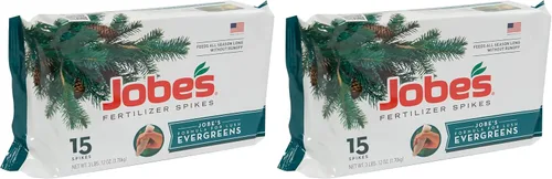Miniatura 15 de Espinas fertilizadoras para hoja perenne de Jobe’s 13-3-4 fertilizante con tiempo de liberación para junípero, ciprés y todos los otros árboles