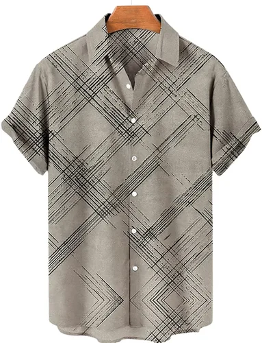 Miniatura 3 de WYUTX Camisas hawaianas de calavera para hombre, camisas de manga larga con botones para hombres grandes y altos, camisas suaves de manga corta