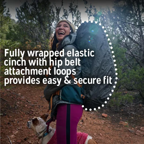 Miniatura 3 de Kelty Funda de lluvia para mochila, cubierta a prueba de agua para senderismo y mochilero, 30 a 105 litros, cincha elástica, bolsillo integrado