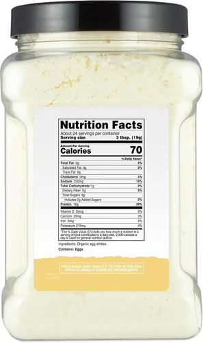 Miniatura 6 de Nutricost Pantry - Proteína en polvo de clara de huevo orgánica (1 libra), sin OMG, sin gluten