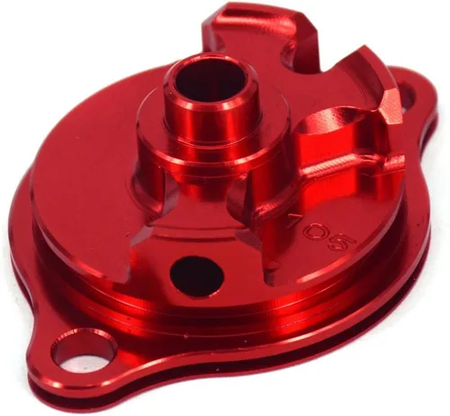 Miniatura 7 de JFG RACING Tapa de Filtro de Aceite de Billete para Moto CRF250R 2004-2009, CRF250X 2004-2017 Dirt Bike, ROJO