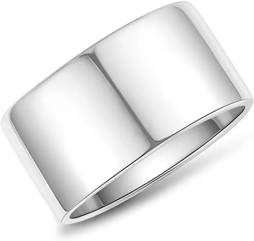 RLMOON Anillos de banda ancha chapados en oro o plata de 18 quilates de 0.472 pulgadas, anillo de pulgar para mujeres y hombres, grueso, simple,