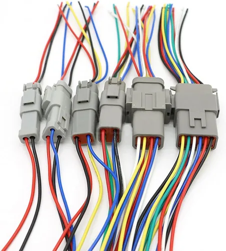 Miniatura 9 de Paquete de 2 conectores Deutsch DT de 12 pines, conectores eléctricos impermeables macho y hembra, arnés de cableado con 16 AWG 8 cables