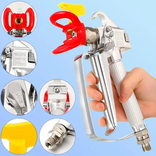 Miniatura 4 de SG02 Pistola de pintura sin aire de alta presión 3600PSI 517 Junta giratoria de punta para bomba pulverizador piezas accesorios (2 juegos)