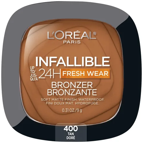 Miniatura 7 de L'Oreal Paris Infallible Fresh Wear - Bronceador suave mate de larga duración hasta 24 horas. Resistente al agua, al calor, a la transferencia, a