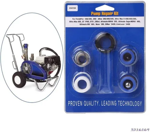 Miniatura 3 de GDHXW 244194 Kit de Empaque de Reparación de Bomba para Pulverizador de Pintura Sin Aire Graco 210 230 295 390 395 490 495 595 3400 Aftermarket