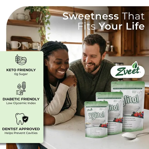 Miniatura 7 de Edulcorante de Abedul Xylitol de Zveet (fabricado en EE. UU)