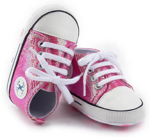 Miniatura 63 de Zapatos deportivos de lona de lona para bebés y niñas, suela antideslizante suave, suela antideslizante
