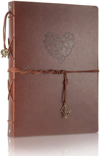 Miniatura 9 de ThxMadam Cuaderno vintage A5 con cubierta de cuero, cuaderno de escritura de hojas sueltas, diario de viaje, cuaderno de bocetos recargable con 200