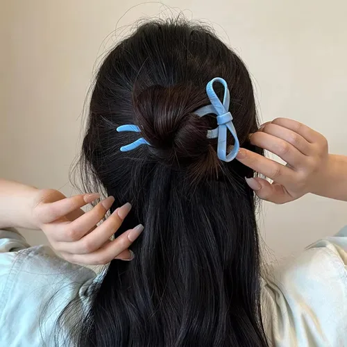 Miniatura 4 de Paquete de 5 horquillas de pelo francés, 4.1 pulgadas de acetato para mujer, horquilla de lazo, horquilla francesa en forma de U, horquillas
