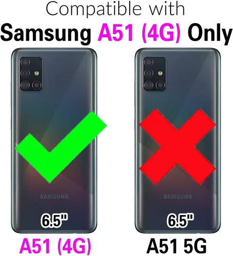 Miniatura 2 de Asuwish Funda de teléfono para Samsung Galaxy A51 4G, híbrida, resistente, a prueba de caídas, a prueba de caídas, protección de cuerpo completo