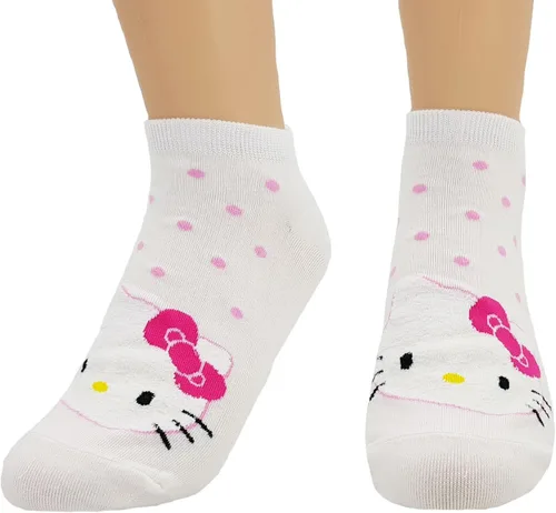 Miniatura 3 de Lote de calcetines de Hello Kitty JJMax, mezcla de algodón, tobilleros, talla única