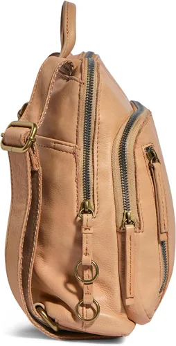 Miniatura 6 de American Leather Co. Cleveland - Mochila mediana para mujer, color beige, 100% piel auténtica, elegante mochila de tamaño mediano con detalles
