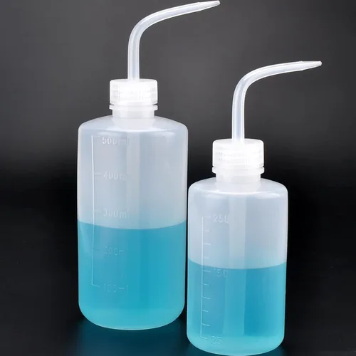 Valchoose Botella de lavado de plástico de 8.5 fl oz 16.9 fl oz exprimidor médico, botella de riego suculenta de LDPE - 2 unidades Blanco