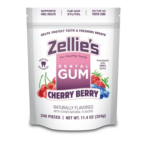 Miniatura 9 de Zellies Chicle 100% xilitol sabor canela Sin aspartamo, sin gluten, vegano y kosher (240 unidades - paquete de 1)