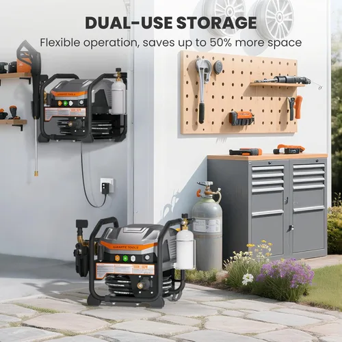 Miniatura 2 de Giraffe Tools Lavadora Eléctrica Comercial Ultraflow - Con bomba de cobre 1000H, montaje dual en pared/piso, motor sin escobillas, bajo nivel