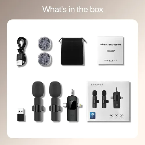 Miniatura 8 de Micrófono inalámbrico profesional de solapa Lavalier para iPhone, iPad, micrófono mini de grabación de video para entrevistas, podcast, Vlog