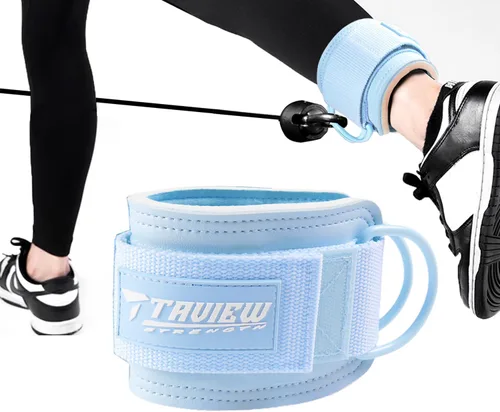 Miniatura 6 de TAVIEW Ankle Straps Cable Machine Attachment for Gym - Cable Kickback Ankle Straps - Padded Ankle Cuffs for Glute Kickbacks and Leg Workouts Azul-Par