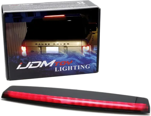 iJDMTOY OEM-Spec - Conjunto de barra de luz de freno con lente ahumada oscura, techo trasero, montaje completo, LED, montaje alto, compatible con