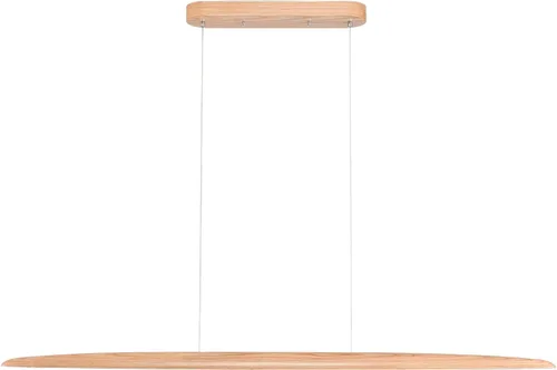 YISDESIGN Lámpara Colgante Lineal LED de Madera de 39" 24W, Lámpara LED para Comedor Regulable, Lámpara Colgante para Comedor, Cocina, Isla, Mesa de