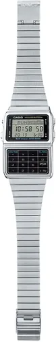 Miniatura 5 de Casio reloj de plata tono 25 con banco de datos con calculadora de memoria para hombre