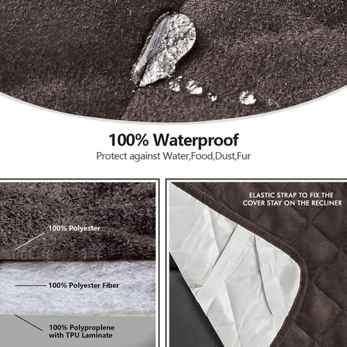 Miniatura 4 de STONECREST - Funda impermeable para silla reclinable, funda de microgamuza para mascotas, funda reclinable que se mantiene en su lugar