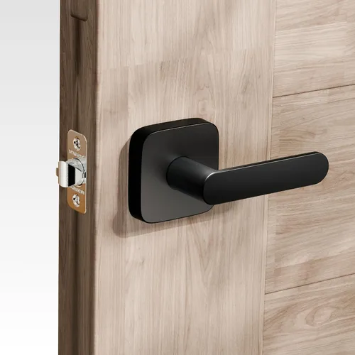 Miniatura 2 de ULTRALOQ Manija de Puerta de Paso con Palanca, Manija de Puerta Reversible Negra Sin Cerradura para Puerta Interior o Exterior, Armario, Pasillo