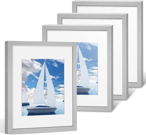 Miniatura 9 de Nacial Portarretratos de 5 x 7 pulgadas, juego de 4 portarretratos para fotos de 4 x 6 pulgadas con paspartú, para fotos de 5 x 7 pulgadas sin