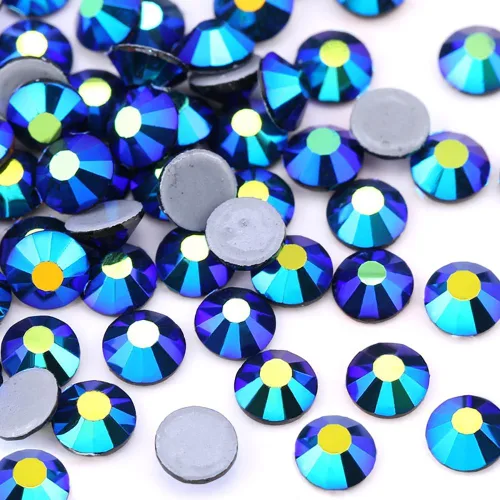 Miniatura 32 de 2880 diamantes de imitación termoadhesivos de imitación de cristal con parte trasera plana para manualidades, manualidades, ropa, zapatos
