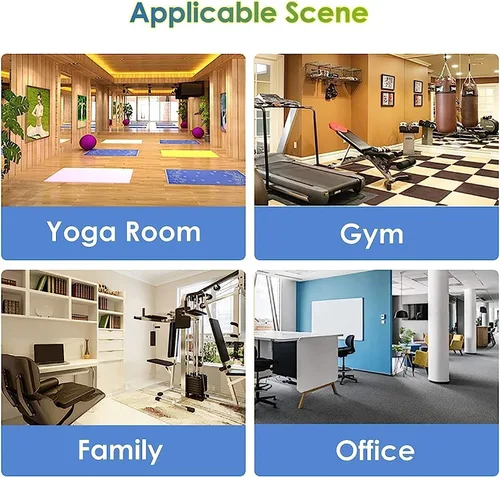 Miniatura 7 de Estante de almacenamiento para esterilla de yoga de 6 niveles, soporte de rodillo de espuma de hierro forjado para estudio de gimnasio en casa