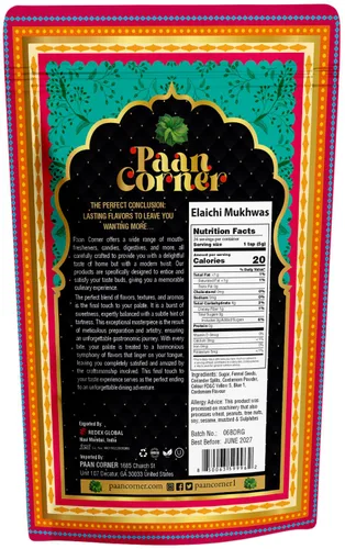 Miniatura 3 de Paan Corner Elaichi Mukhwas, Ambientador bucal de cardamomo, 4.23 onzas, ingredientes limpios
