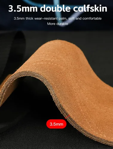 Miniatura 3 de Guantes de cuero para levantamiento de pesas, correas de muñeca para levantamiento de pesas, correas de levantamiento de pesas ajustables, agarre