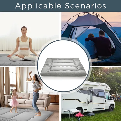 Miniatura 7 de MAXYOYO Colchón japonés extra grueso de 6 pulgadas, colchón plegable de tatami, colchón de suelo para adultos, colchón enrollable, colchón