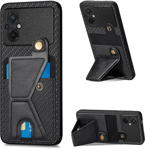 Miniatura 65 de Funda para Xiaomi Poco M5s 4G, Funda para Redmi Note 10 4G / Note 10S 4G / Note 11 SE (India) Funda de cuero PU ranuras para tarjetas Soporte