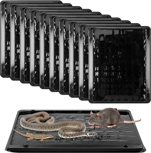 Miniatura 9 de Qualirey - Paquete de 8 trampas grandes de pegamento para ratas y ratones, 11.8 X 9.84 pulgadas, trampas grandes y resistentes para ratones