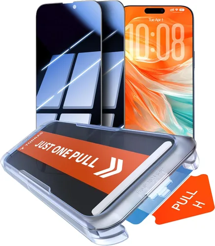 TORRAS Protector de pantalla de privacidad para iPhone 17 Pro [antiespía de 25°, vidrio templado aeroespacial 9H+ de grado militar] antiarañazos,
