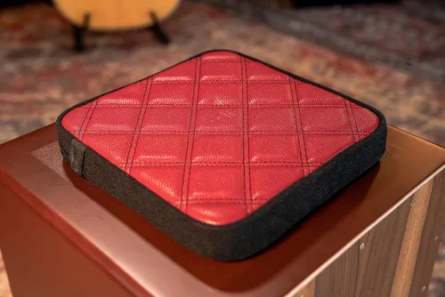 Miniatura 5 de Cojín de asiento de lujo Cajon para cualquier tamaño con acolchado grueso, no requiere adhesivo Rojo