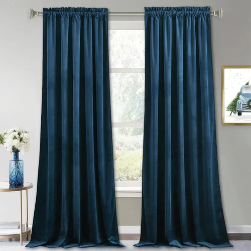 Miniatura 94 de RYB HOME Cortinas de terciopelo verde oliva de 72 pulgadas de largo, cortinas opacas con aislamiento térmico, tratamiento de ventana, decoración