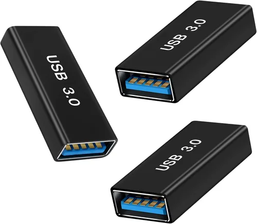 Miniatura 15 de Paquete de 2 adaptadores USB 3.0/3.1 macho a macho y adaptador OTG 3.0 USB A a A, extensión o expansión