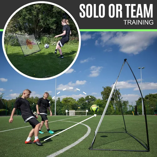 Miniatura 11 de QuickPlay Red de rebote Spot Target para fútbol Red de rebote resistente al clima con bolsa de transporte Ideal para práctica de pases