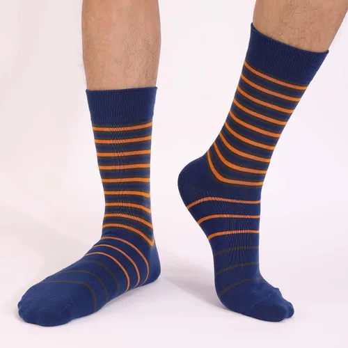 Miniatura 58 de TOEJYJ Calcetines de vestir divertidos para hombre, paquete de calcetines casuales divertidos, coloridos calcetines de algodón a rayas, talla 10-13