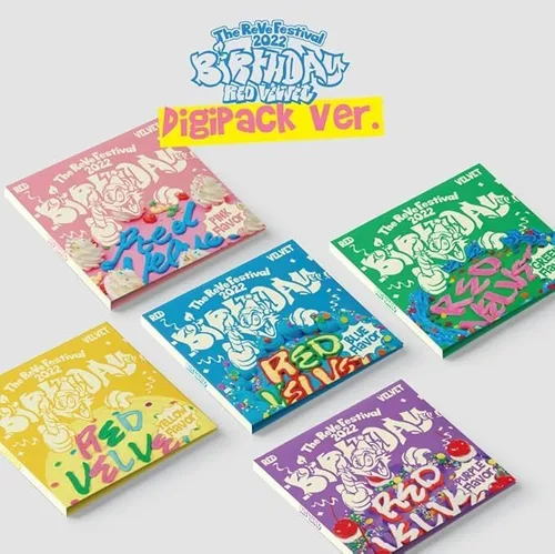 Red Velvet - The Reve Festival 2022: Cumpleaños, Digipack Ver. (álbum completo con álbum, beneficio de pedido anticipado, tarjetas de fotos