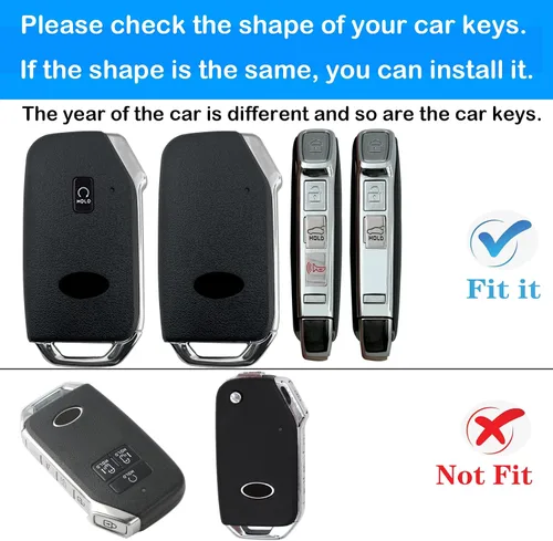 Miniatura 2 de Kirsnda Funda para llavero Kia, funda con llavero, TPU suave protege la llave del coche, compatible con Cerato Ceed Forte NIRO Sorento Seltos Soul