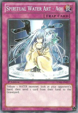 Yu-Gi-Oh! - Arte Espiritual del Agua - Aoi (SDRE-EN037) - Cubierta de Estructura: Reino del Emperador del Mar - 1ª Edición - Común