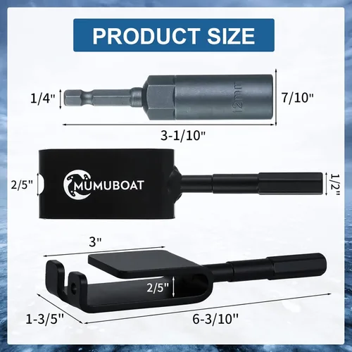 Miniatura 3 de Ice Anchor Drill Adapter, Ice Fishing Shelter Accessories, Universal for Ice Anchors