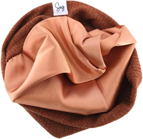 Miniatura 215 de Gorro de punto para recién nacido, para niños y niñas, con forro de satén sedoso, gorro para niños pequeños